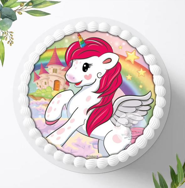 Einhorn Tortenaufleger Ø 20cm, 00021-E